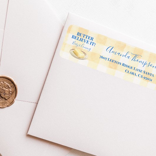 Butter Believe It Yellow Gingham Boy Baby Shower