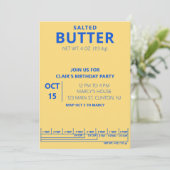 Butter Birthday Party Cooking party Einladung (Stehend Vorderseite)