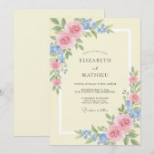 Butter Blush Petal Hochzeit Einladung (Vorne/Hinten)