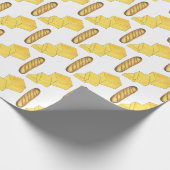 Butter Brot Baguette Französisch Bäckerei Loaf Fei Geschenkpapier (Ecke)