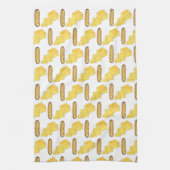 Butter Brot Baguette Französisch Bäckerei Loaf Fei Geschirrtuch (Vertikal)