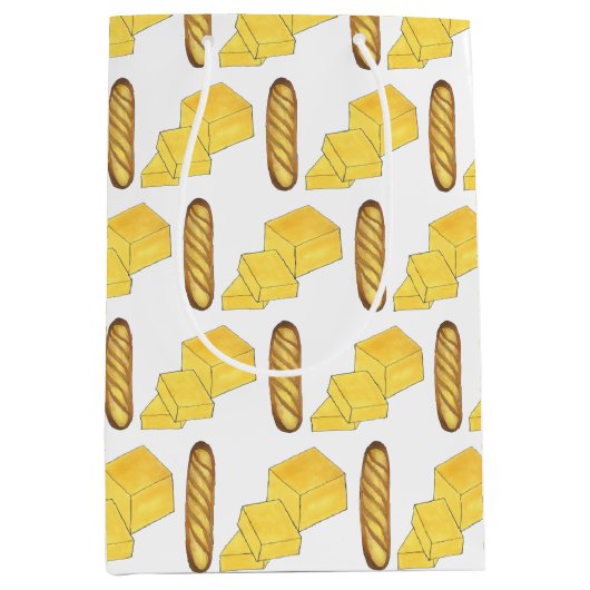 Butter Brot Baguette Französisch Bäckerei Loaf Fei Mittlere Geschenktüte (Vorderseite)