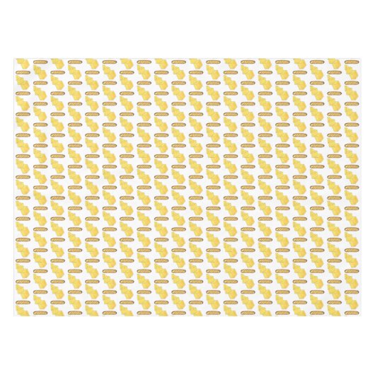 Butter Brot Baguette Französisch Bäckerei Loaf Fei Tischdecke (Vorderseite (Horizontal))