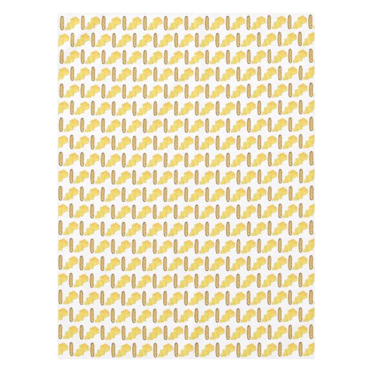 Butter Brot Baguette Französisch Bäckerei Loaf Fei Tischdecke (Vorderseite)