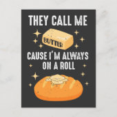 Butter Brot Lover Frühstück Feinschmecker Postkarte (Vorderseite)