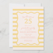 Butter Cabana Fun Yellow Graduation Party Einladung (Vorderseite)