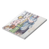 Butter Churn Mutter Son antikes Aquarellland Notizblock (Rotiert)