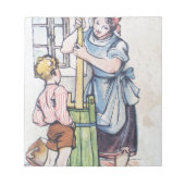 Butter Churn Mutter Son antikes Aquarellland Notizblock (Vorderseite)