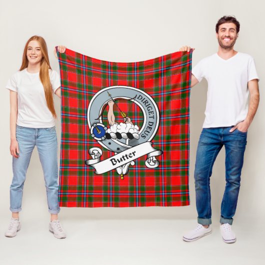 Butter Clan Abzeichen Tartan Kariert Fleecedecke (Beispiel)