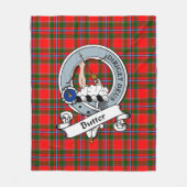 Butter Clan Abzeichen Tartan Kariert Fleecedecke (Vorderseite)