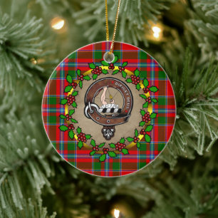 Butter Clan Abzeichen & Tartan Personalisierten We Keramik Ornament