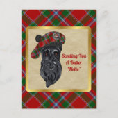 Butter Clan Abzeichen & Tartan Postkarte (Vorderseite)
