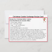 Butter Cookie Exchange Rezept Weihnachtskarte (Rückseite)