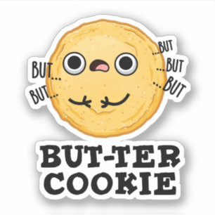 Butter Cookie Funny Food Puff Aufkleber