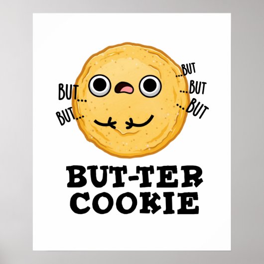 Butter Cookie Funny Food Puff Poster (Vorne)