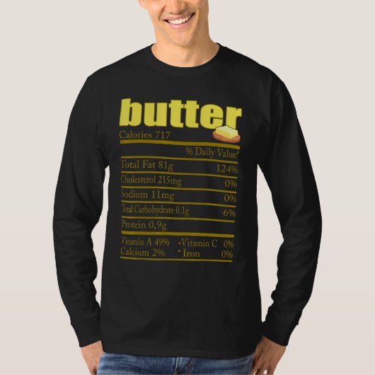 Butter Ernährung Fakten Erntedank Weihnachten T-Shirt (Vorderseite)