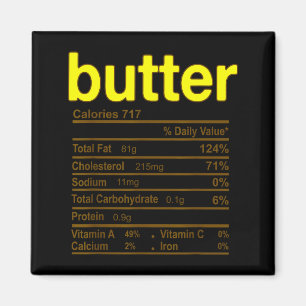 Butter Ernährungsfakten Lustiges Thanksgiving Chri Magnet