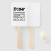 Butter Fakten Zutaten Funny Feinschmeckers Thanksg Fächer (Vorne und Hinten)