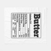 Butter Fakten Zutaten Funny Feinschmeckers Thanksg Fleecedecke (Vorderseite (Horizontal))