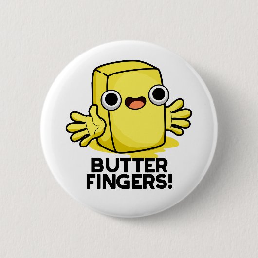Butter Fingers Funny Butter Food Puff Button (Vorderseite)