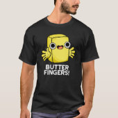 Butter Fingers Funny Butter Food Puff Dark BG T-Shirt (Vorderseite)