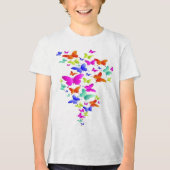 Butter Fly Art Design Tri-Blend Shirt (Vorderseite)