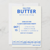 Butter Geburtstagsparty Kochen Party Einladung (Vorderseite)