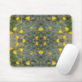 Butter Gelb California Mohnmuster Mouse Pad Mousepad (Mit Mouse)