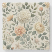 Butter Gelb Farbe Blütenfrühling & Sommer Steinuntersetzer (Vorderseite)