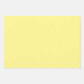 Butter Gelb Polka Dot breit gestreift und fest Geschenkpapier Set (Vorderseite 2)