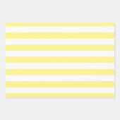 Butter Gelb Polka Dot breit gestreift und fest Geschenkpapier Set (Vorderseite)