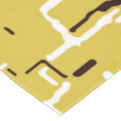 Butter gelb Schwarz-weiß Moderne Muster Tischdecke (Schrägansicht)