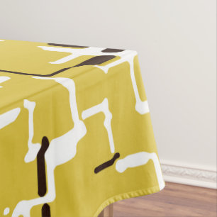Butter gelb Schwarz-weiß Moderne Muster Tischdecke