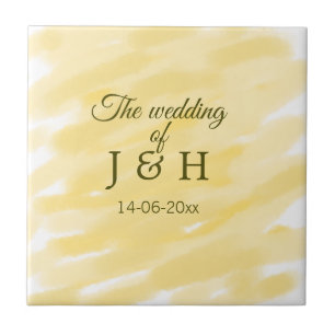 Butter gelbe Pastellgelbe die Hochzeit des Paares Fliese