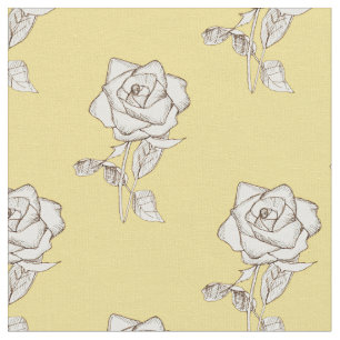 Butter Gelbe Rosa Blüte Stoff