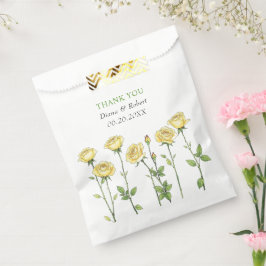 Butter gelbe Rose Blume Danke Hochzeit Geschenktütchen