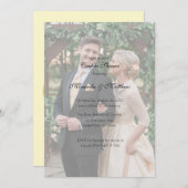 Butter-Gelbe Rose Bouquet Couples Dusche Einladung (Vorne/Hinten)