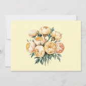 Butter-Gelbe Rose Bouquet Wedding RSVP Karte (Rückseite)