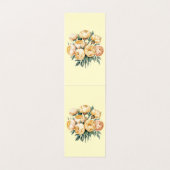 Butter-Gelbe Rosen Hochzeitsstich-Foto-Tischnummer (Innenseite Aufgefaltet)