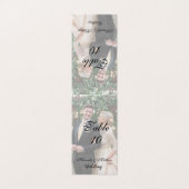 Butter-Gelbe Rosen Hochzeitsstich-Foto-Tischnummer (Außenseite Aufgefaltet)