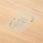 Butter Gelbe Wildblume Coquette Bogen Babydusche Acryleinladungen (Ablage )