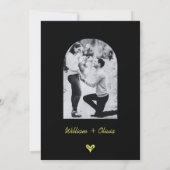 Butter Gelbe Wildblume Einladung Hochzeit (Rückseite)