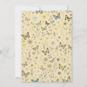 Butter Gelbe Wildblume Einladung Hochzeit (Rückseite)