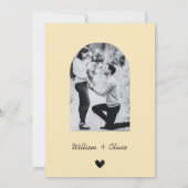 Butter Gelbe Wildblume Foto Hochzeit Einladung (Rückseite)