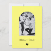 Butter Gelbe Wildblume Foto Hochzeit Einladung (Rückseite)