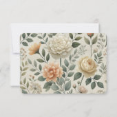 Butter Gelbes Wasserfarben Floral Elegant Moderne Dankeskarte (Rückseite)