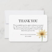 Butter Gelbes Wasserfarben Floral Elegant Moderne Dankeskarte (Vorderseite)