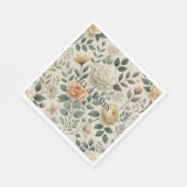 Butter Gelbes Wasserfarben Floral Elegant Moderne Serviette (Ecke)