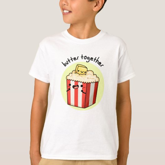 Butter Gemeinsam lustige Butter Popcorn Pub T-Shirt (Vorderseite)