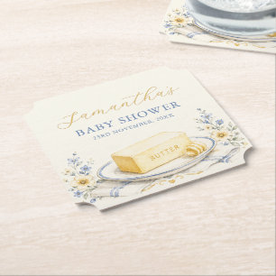Butter Glaub es Butter Baby Shower Untersetzer